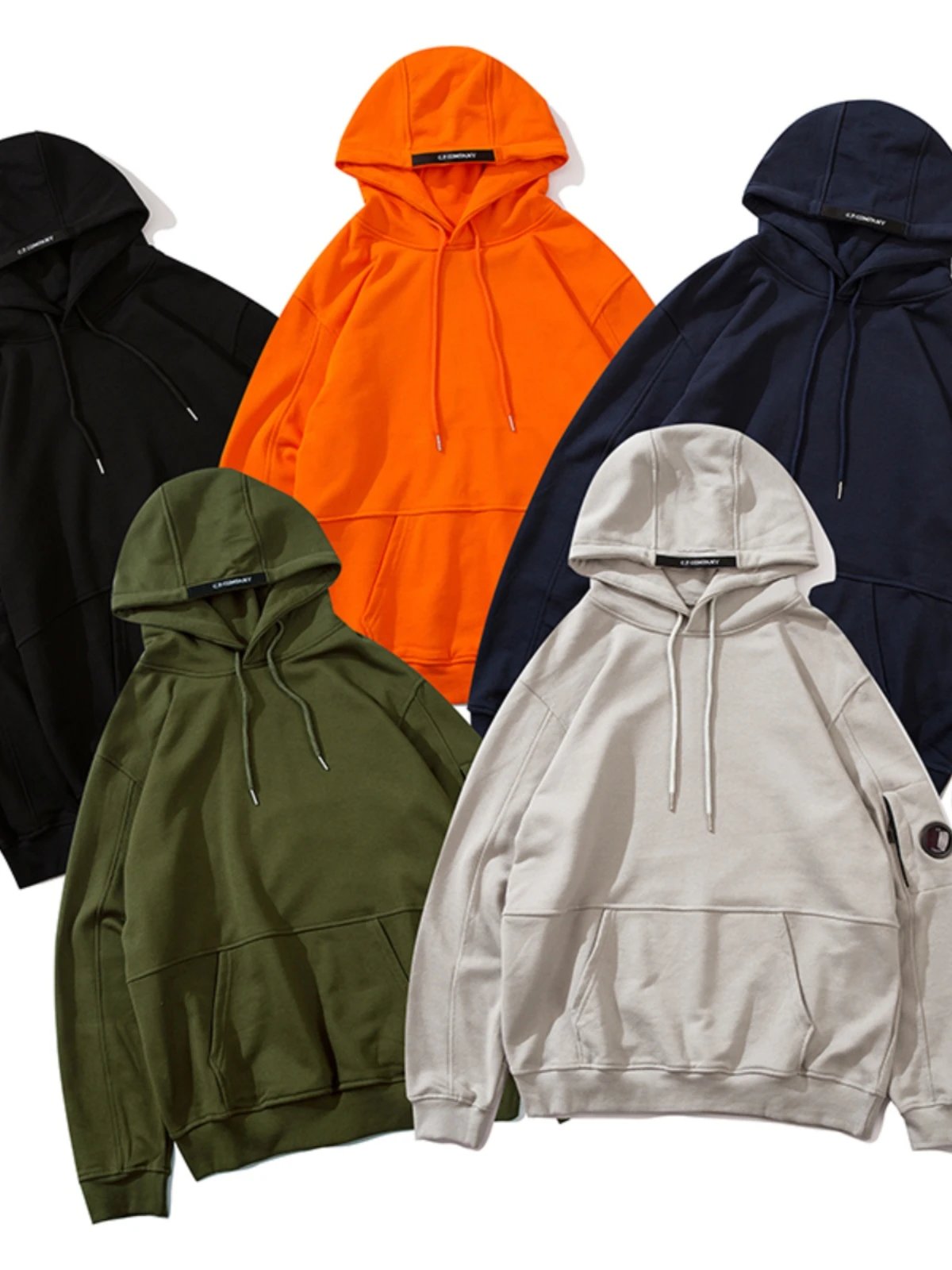Pure cotton embroidered casual round neck leisure outdoor sports hooded sweatshirt
