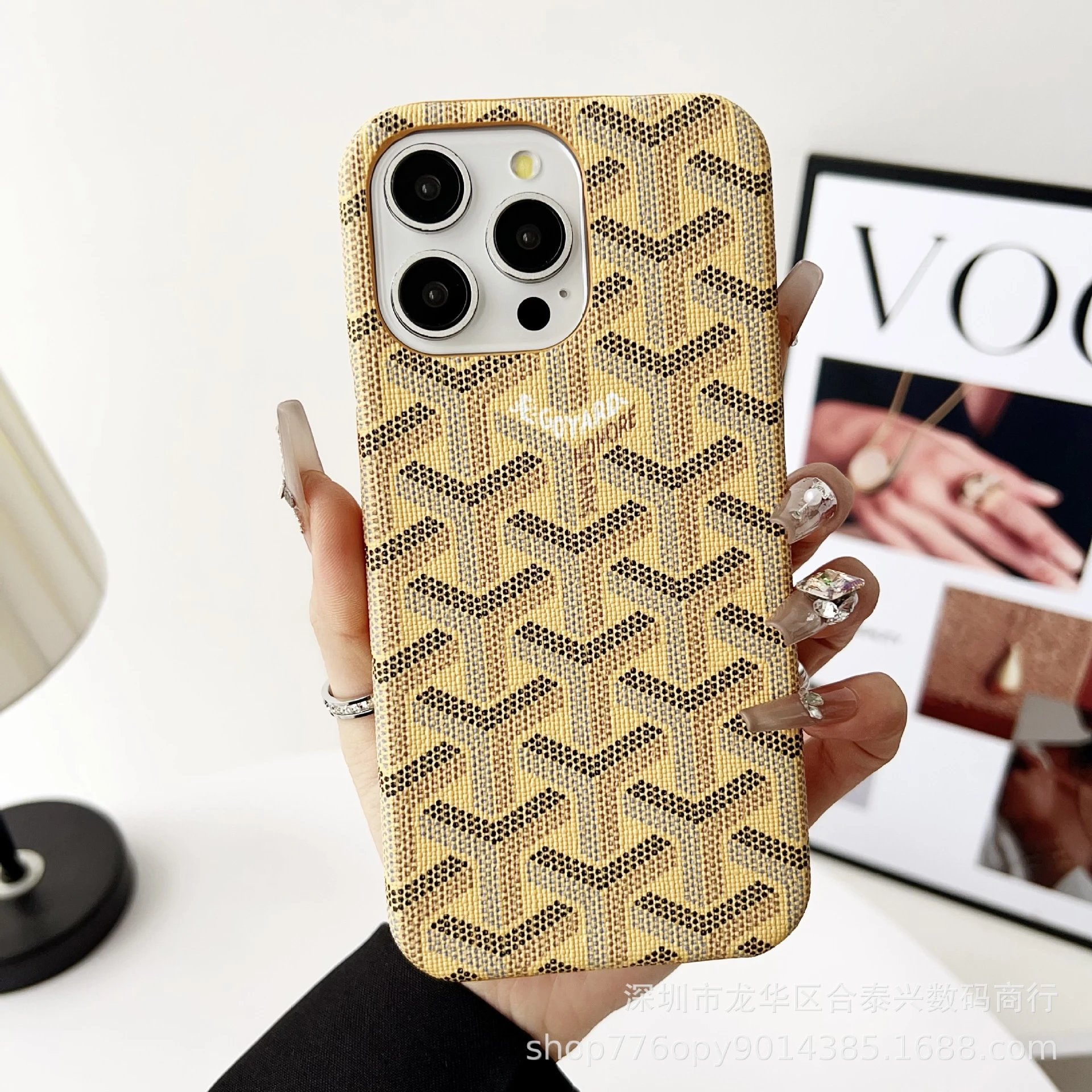 Egoyard Honore Paris Purple Black Monogram Phone Case