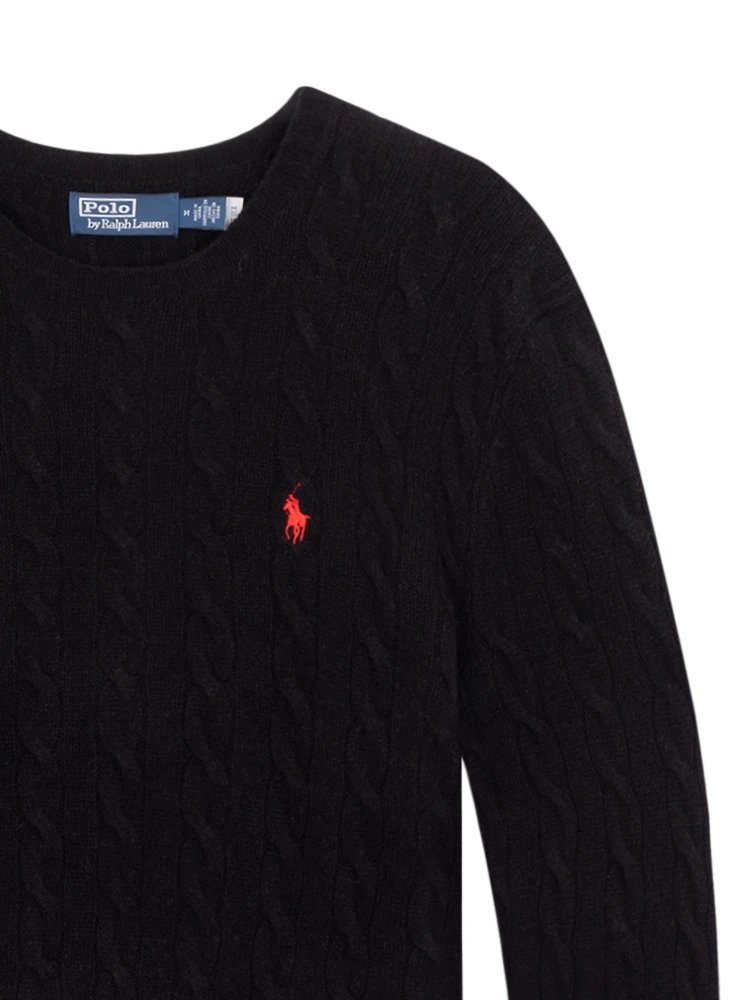 Polo Ralph Lauren Black Cable Knit Sweater