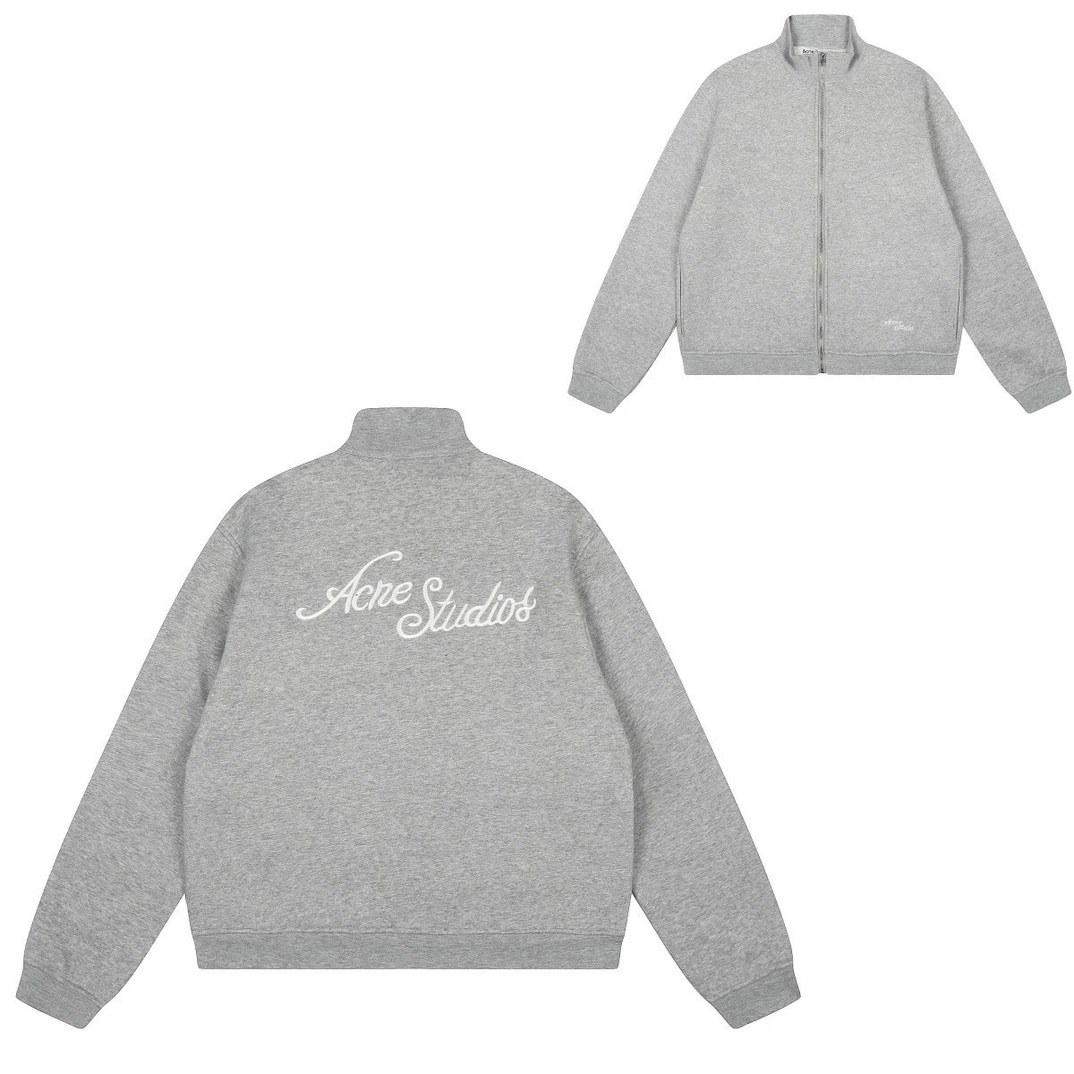 Acne Studios Navy Blue Embroidered Logo Track Jacket