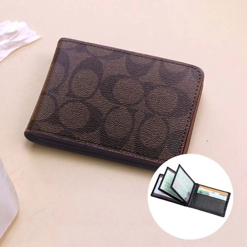 Coach Signature Beige Monogram Bifold Wallet