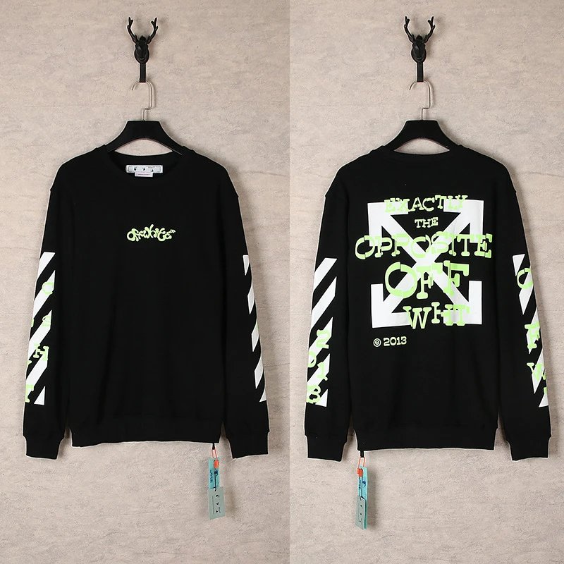 Off-White Industrial Black Graphic Sweatshirt