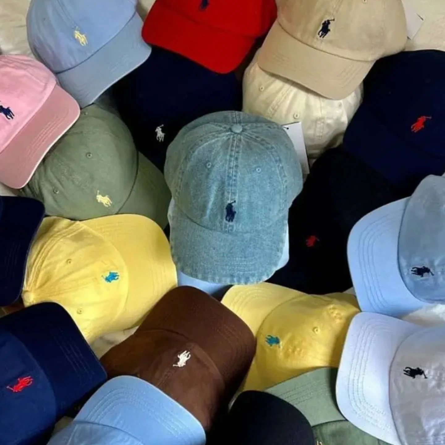 Polo Ralph Lauren Classic Fit Cotton Cap Yellow Red Beige Blue Pink Teal Navy Casual