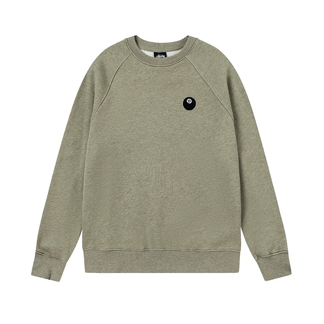 Stussy Tie-Dye Black Graphic Crewneck Sweatshirt