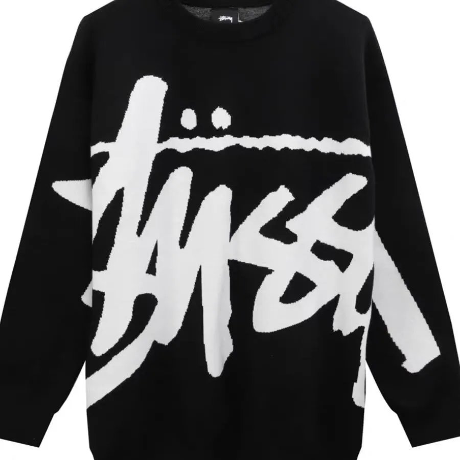 American Retro Letter Jacquard Sweater photo 2