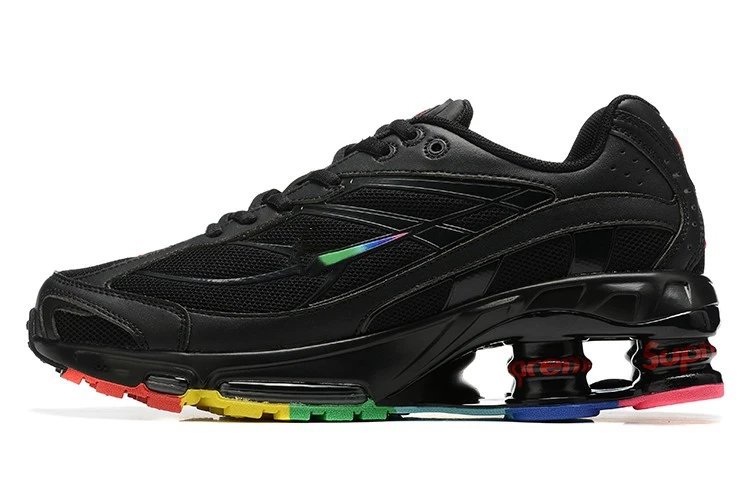 Supreme Shox R4 Black Mesh Sneakers