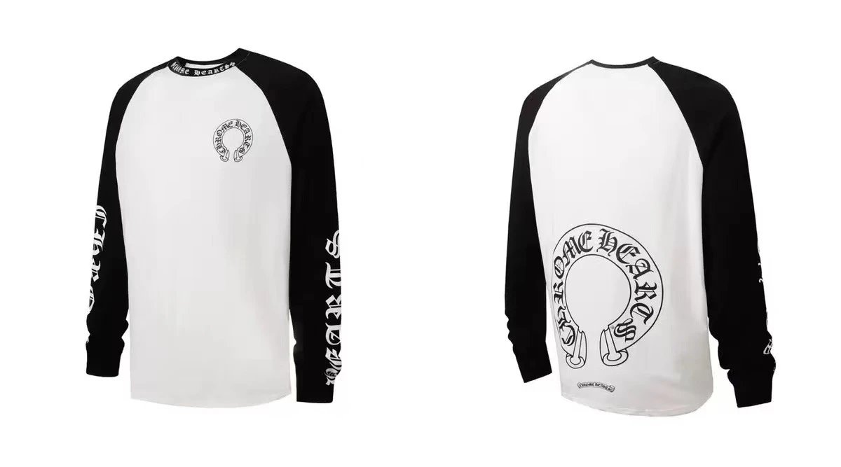 Chrome Hearts Horseshoe Patchwork Long Sleeve T-Shirt