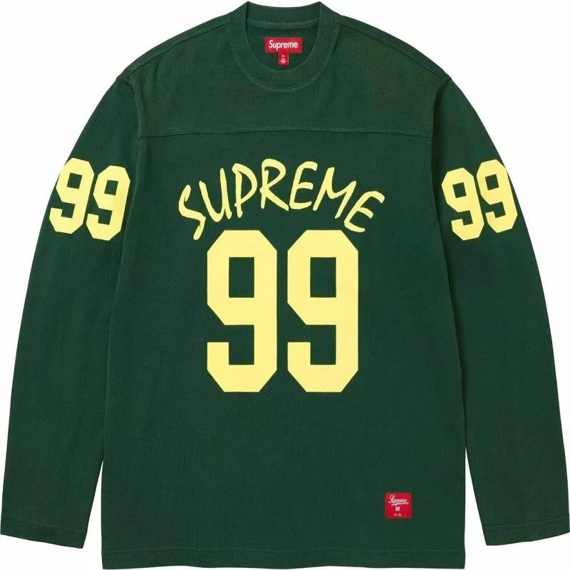 Supreme SS24 WEEK1 99 alphanumeric long-sleeved unisex couple print crew neck T-shirt