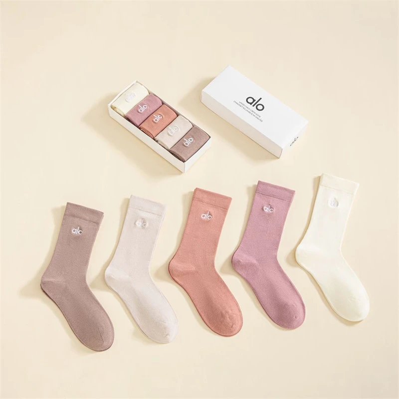 Alo Unisex Half-Crew Sock Black Minimalist