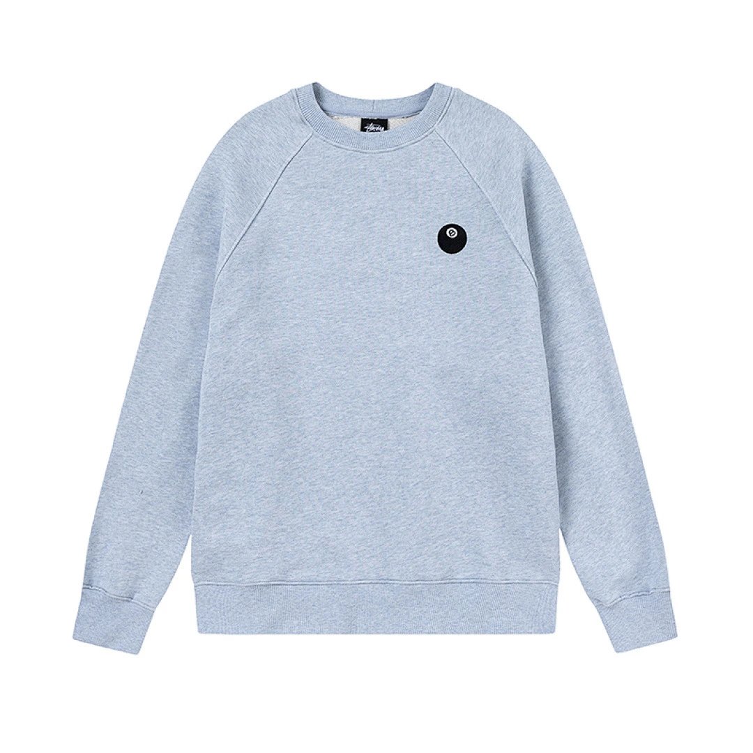 Stussy Tie-Dye Black Graphic Crewneck Sweatshirt