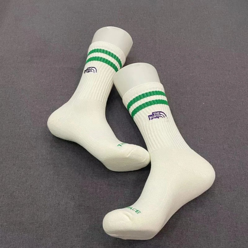 The North Face Crew Socks White Black Blue Red Green Gray Casual