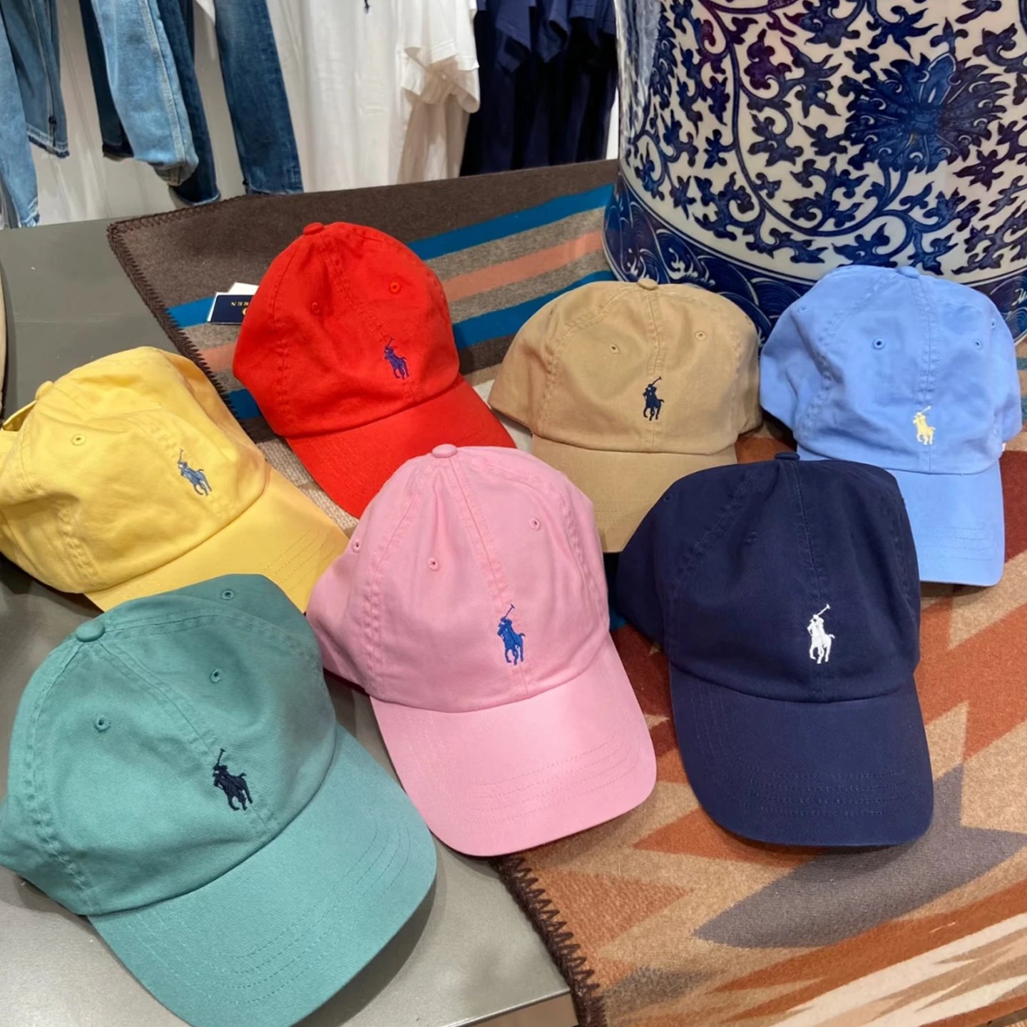 Ralph Lauren men's and women's solid color small logo sports baseball cap