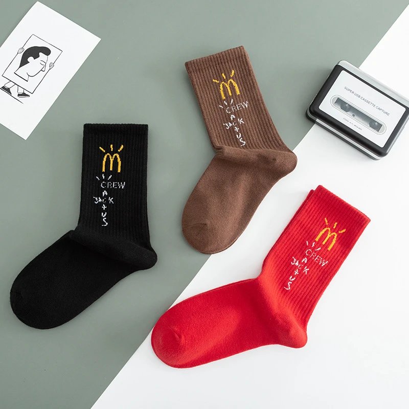 Sports Knee-High Graffiti Socks