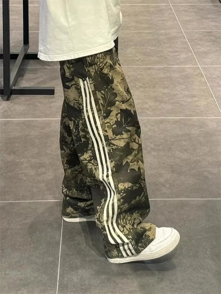 Adidas Track Pants Camouflage Green Streetwear