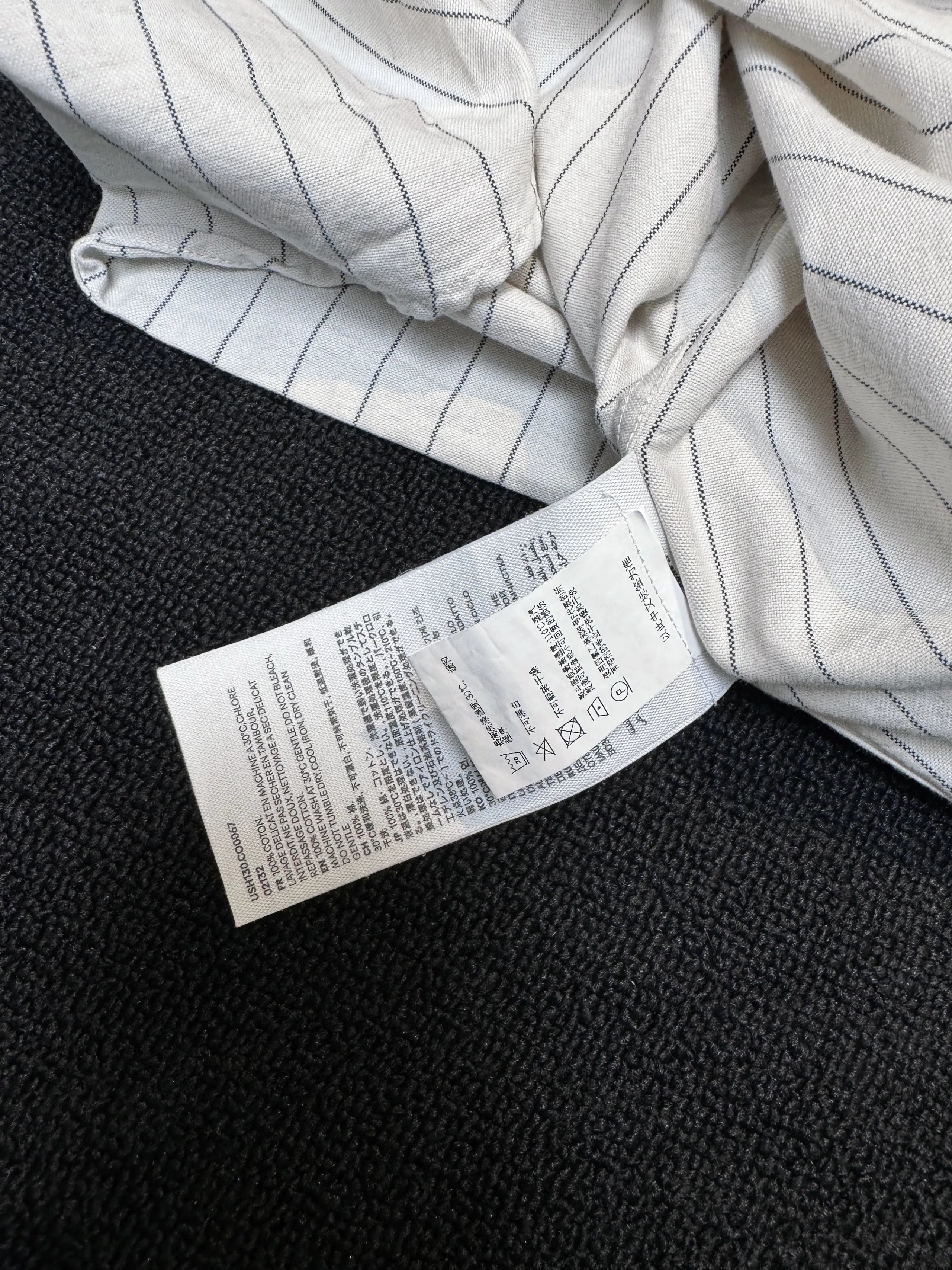 Balenciaga Striped White Heart Embroidery Oversized Shirt