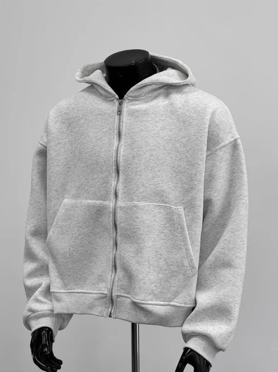 Oversized Hooded Sweatshirt Gray Streetwear