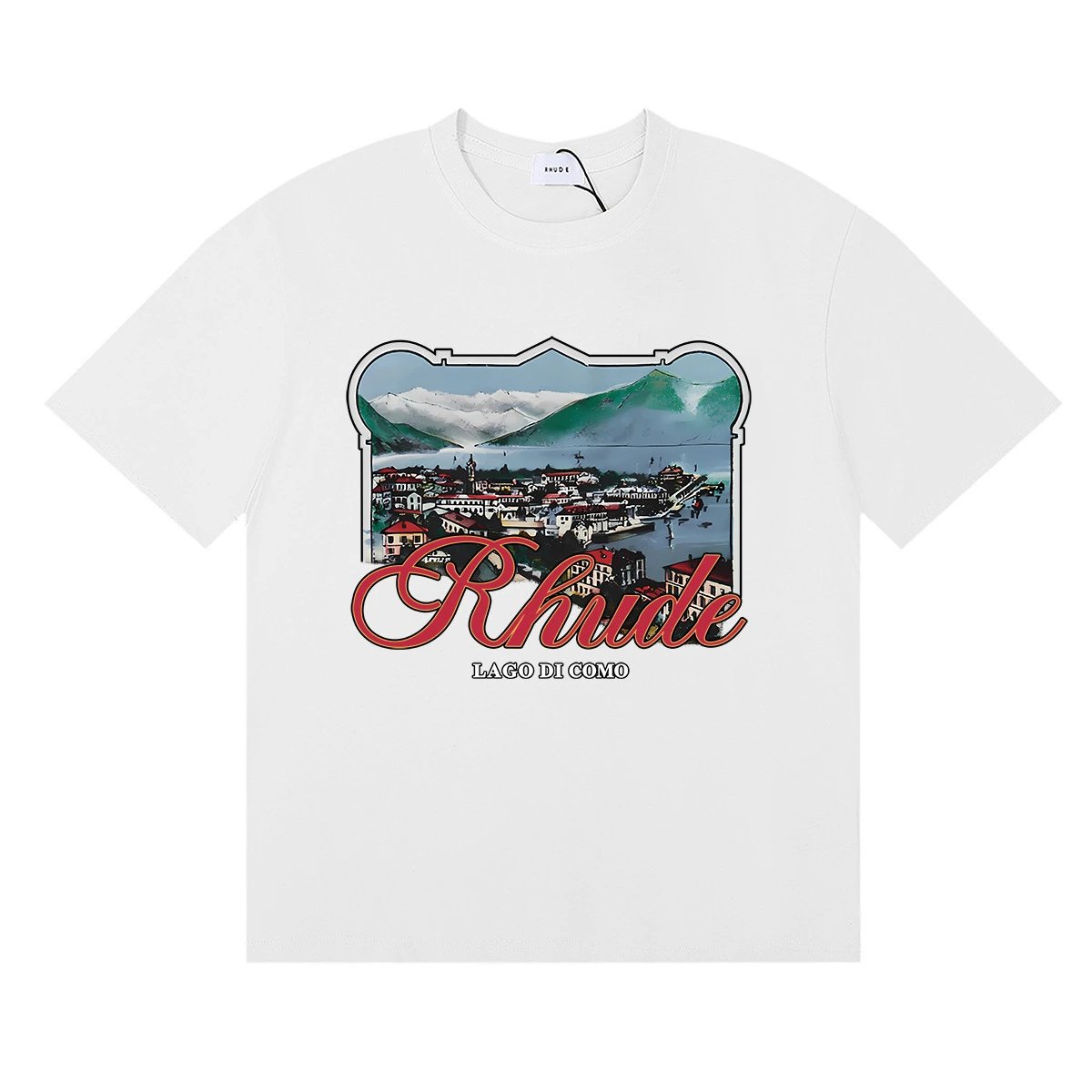 Rhude Lago di Como Print Short Sleeve T-Shirt