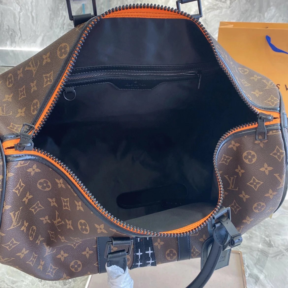 Louis Vuitton Keepall Bandouliere Brown Monogram Canvas Duffel Bag
