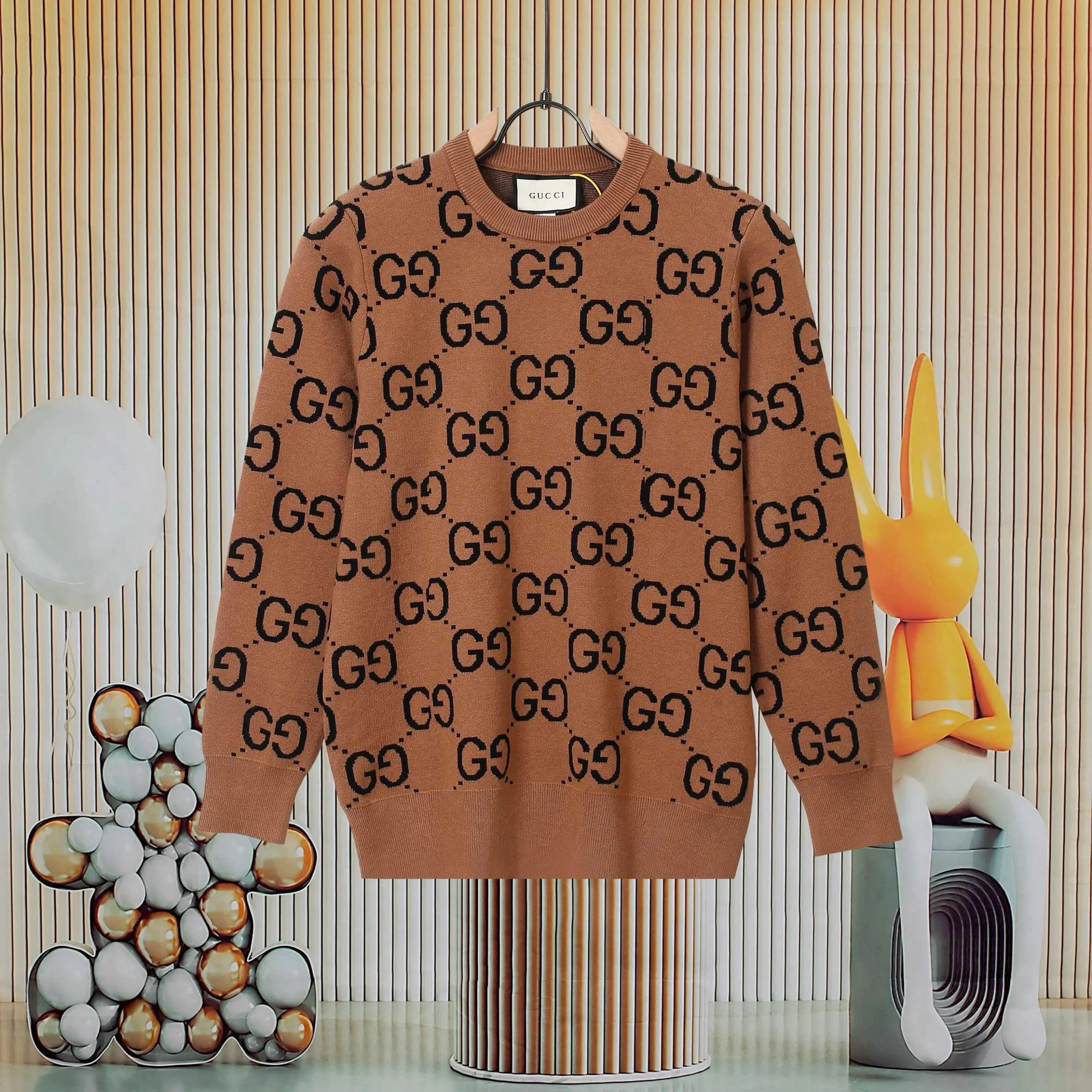 Gucci Double G Full Print Pullover Sweater photo 2
