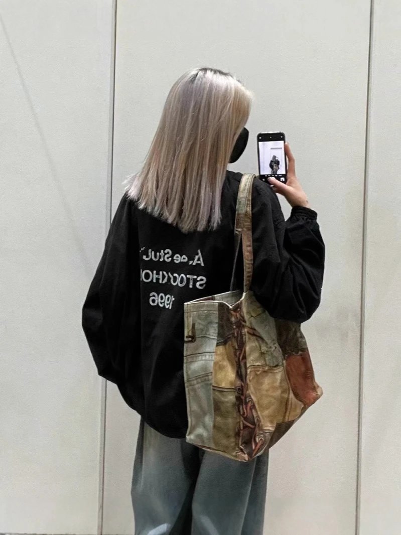 Acne Studios Stockholm 99e Black Oversized Bomber Jacket