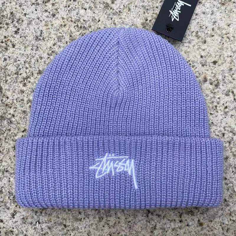 Stussy Classic Black Embroidered Logo Beanie
