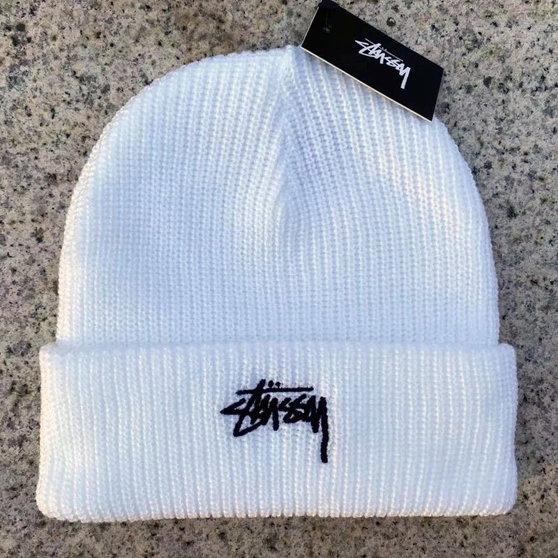 Stussy Classic Black Embroidered Logo Beanie