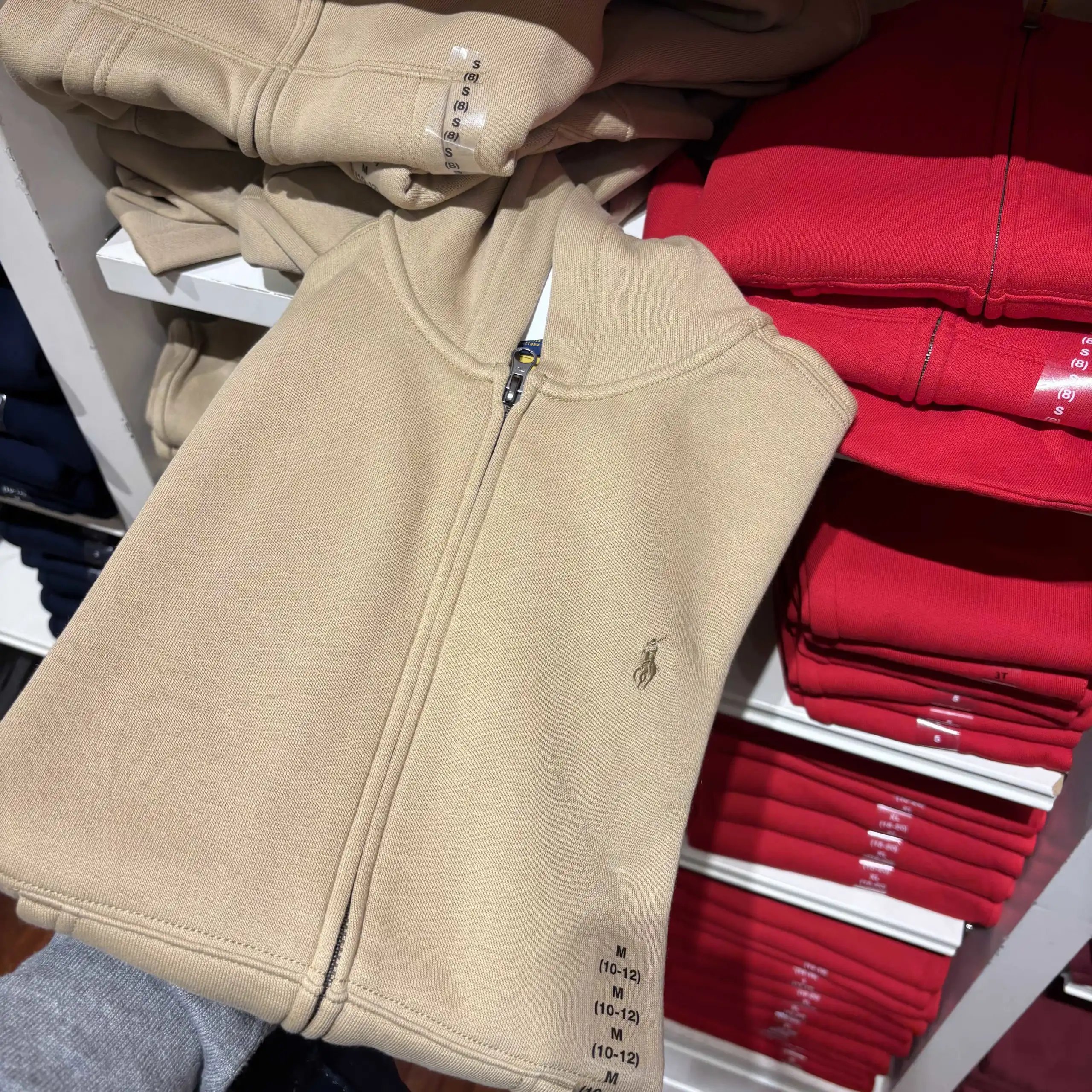 Polo Ralph Lauren Full-Zip Hoodie Beige