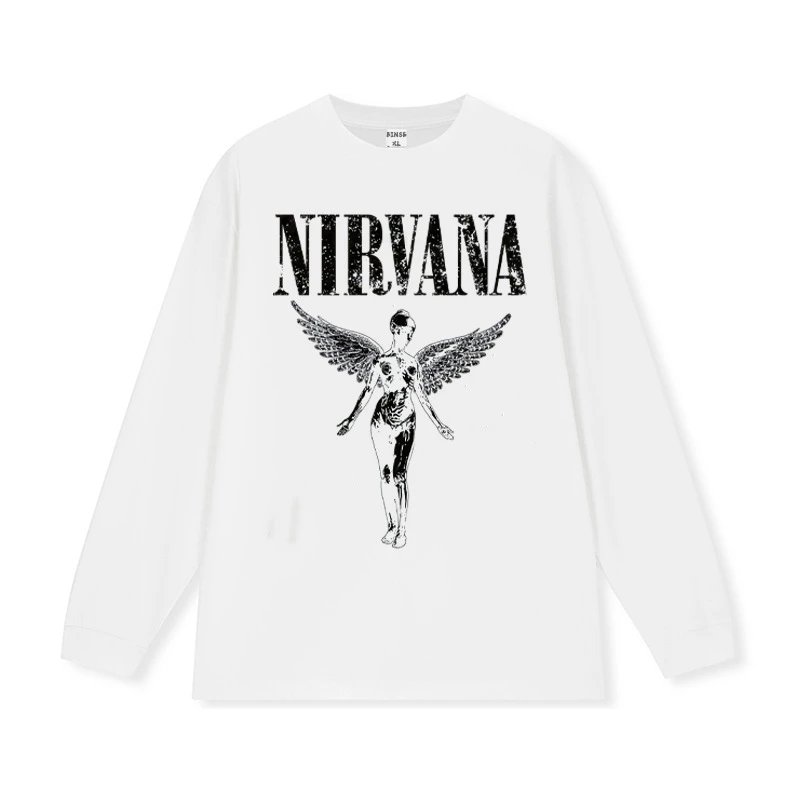 Nirvana Graphic White Oversized T-Shirt