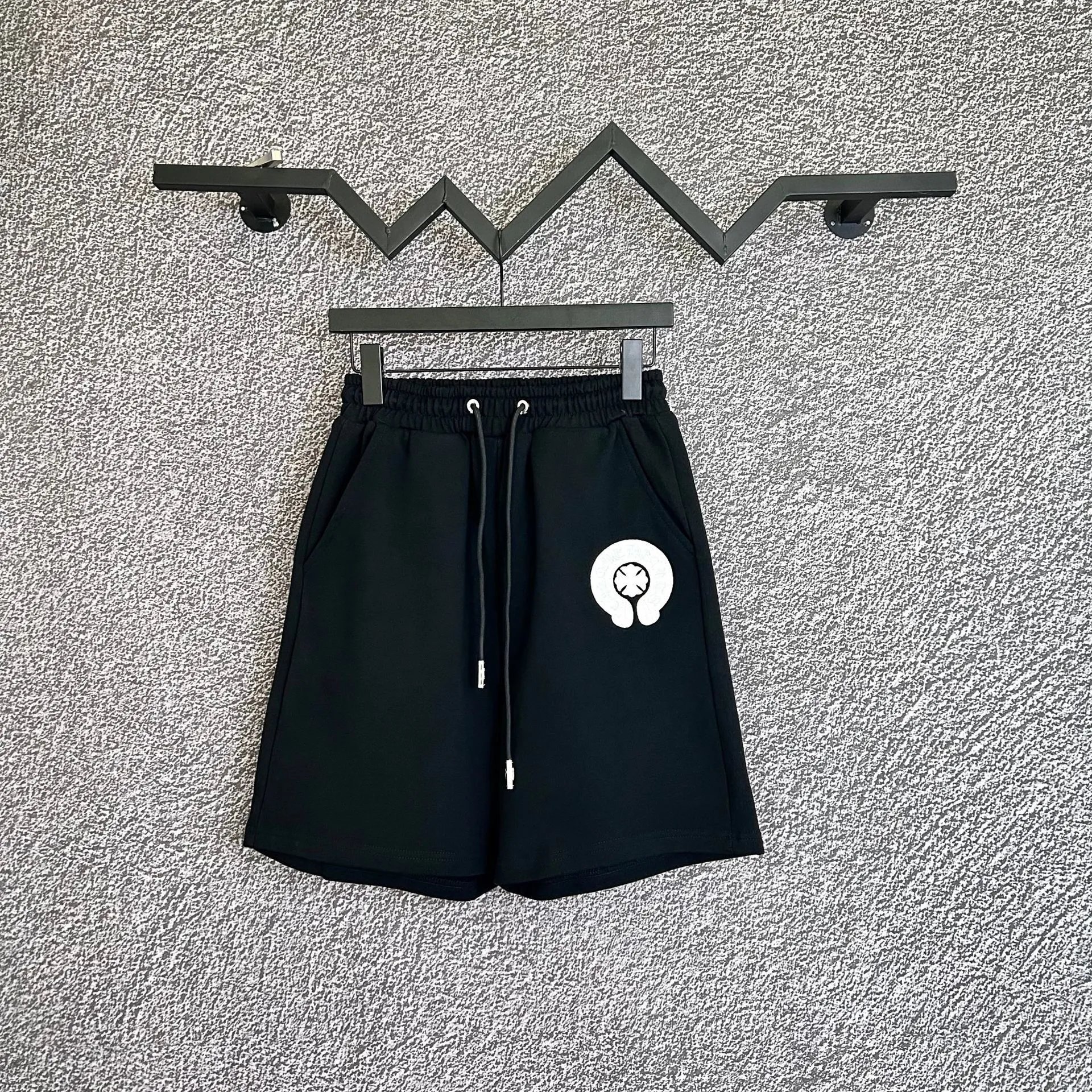 Chrome Hearts Black Cross Embroidered Drawstring Shorts