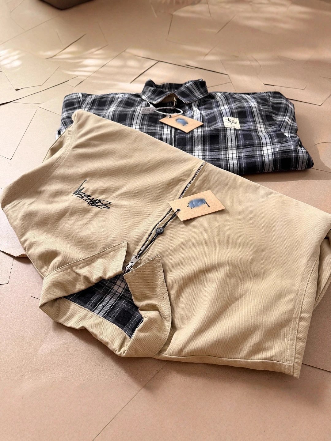 Stussy Coach Jacket Beige Streetwear