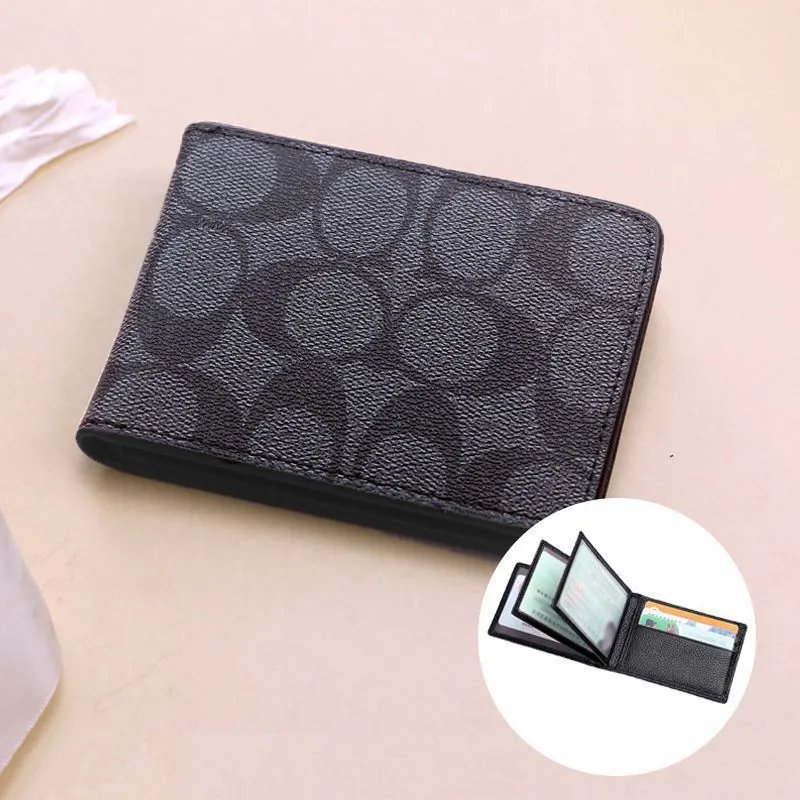 Coach Signature Beige Monogram Bifold Wallet