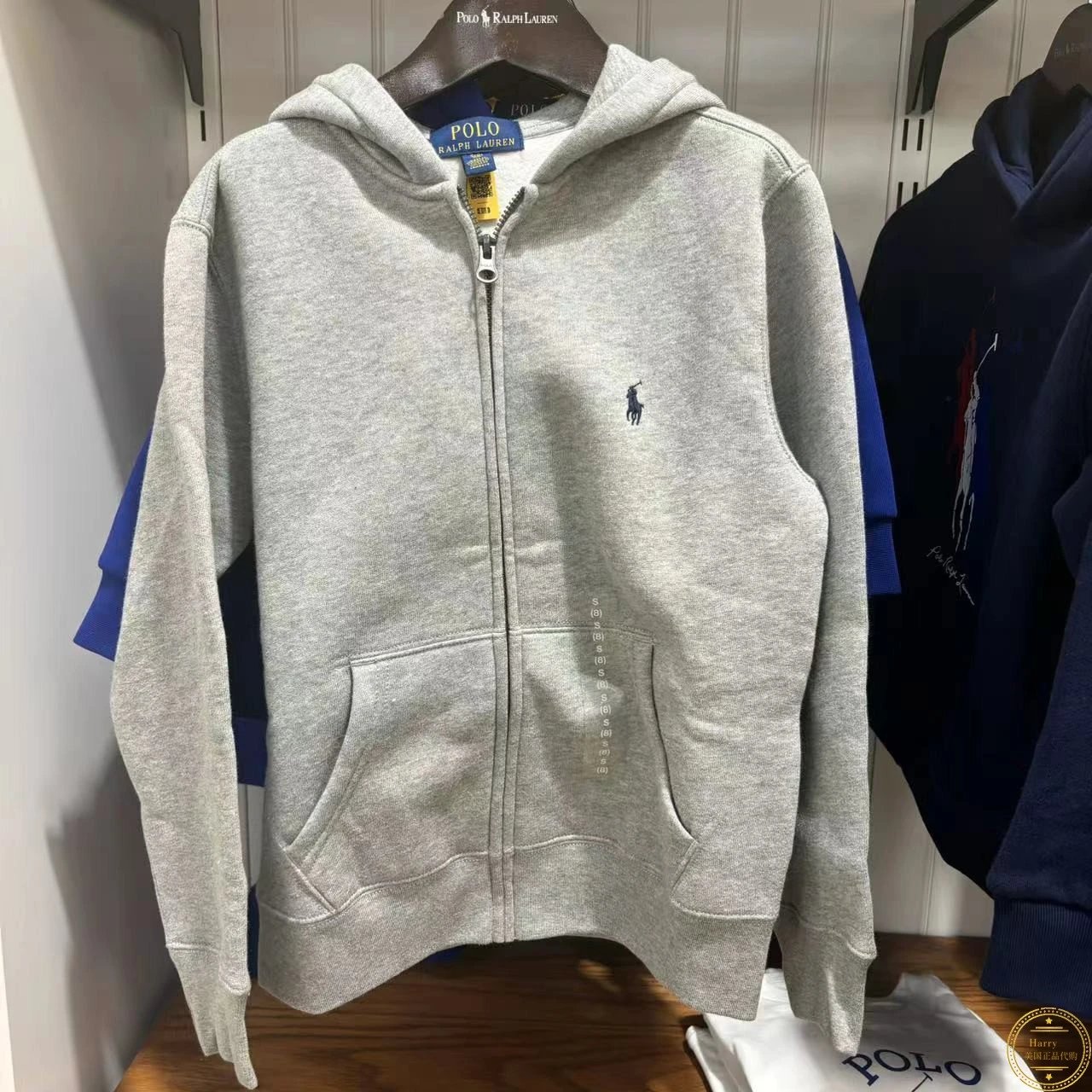 Ralph Lauren Unisex Zip-Up Hooded Sweatshirt Jacket