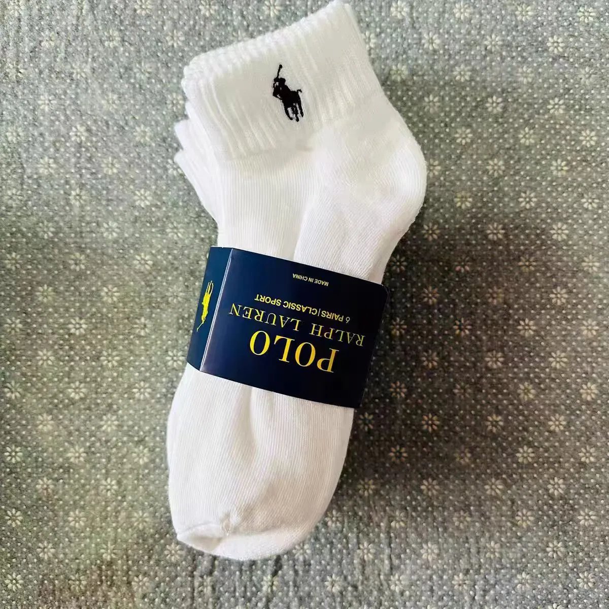 Polo Ralph Lauren White Classic Sport Ankle Socks