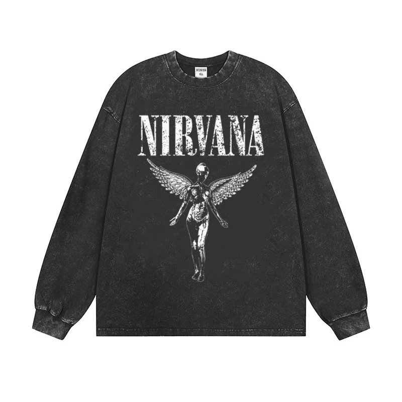 Nirvana Graphic White Oversized T-Shirt