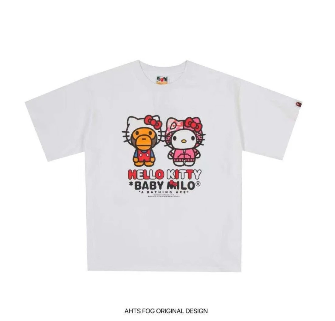 A Bathing Ape Hello Kitty Baby Milo Black Graphic T-Shirt