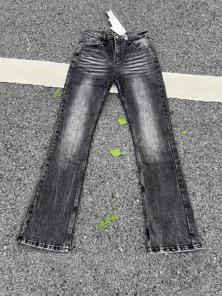 Black and Gray Flared Jeans photo 5
