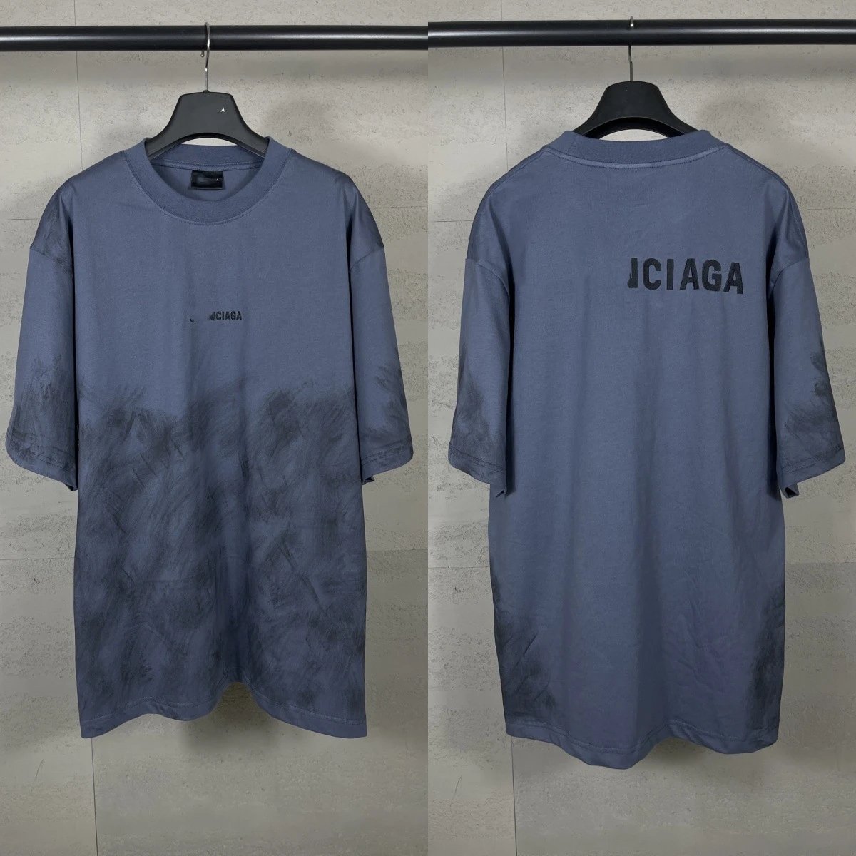 Balenciaga Logo Print Green Black Blue Pink White Red Oversized T-Shirt
