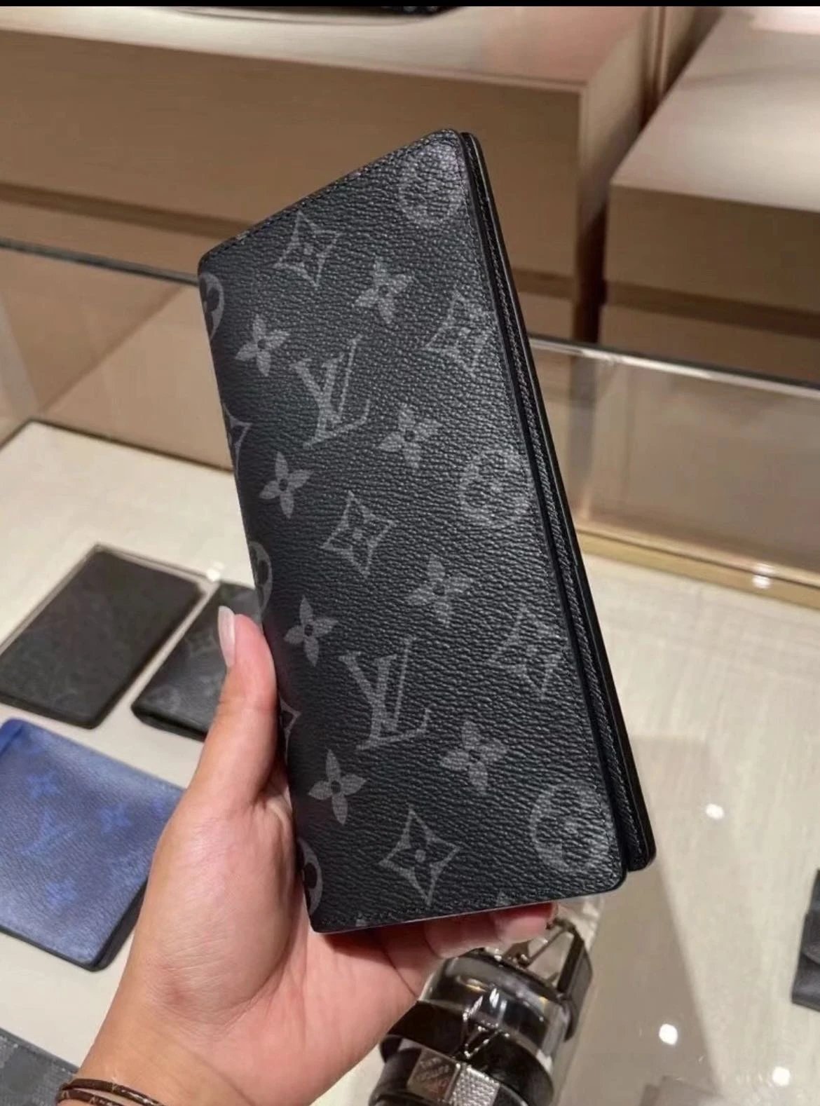 Louis Vuitton Monogram Eclipse Black Long Wallet