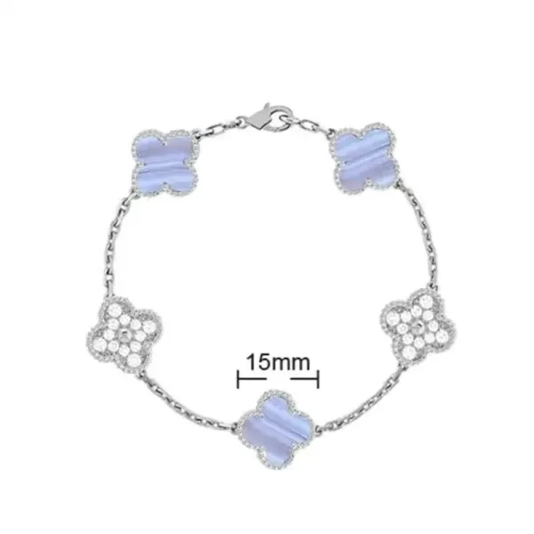Van Cleef & Arpels Alhambra Bracelet with Chalcedony and Diamonds Jewelry - 1