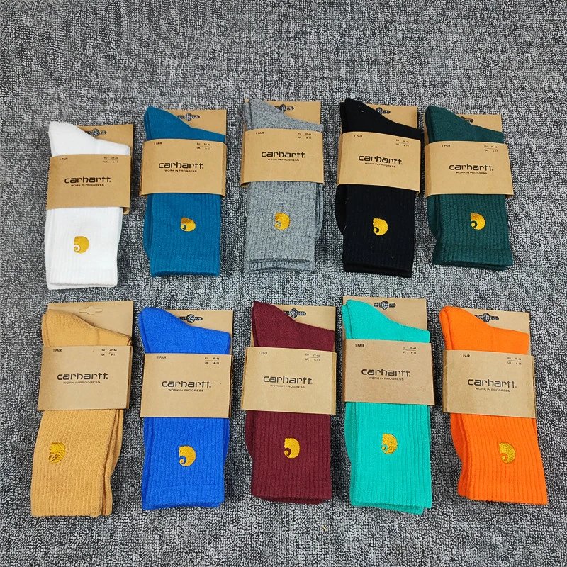 Carhartt men's cotton towel sole high elastic sports socks super cool embroidery LOOG