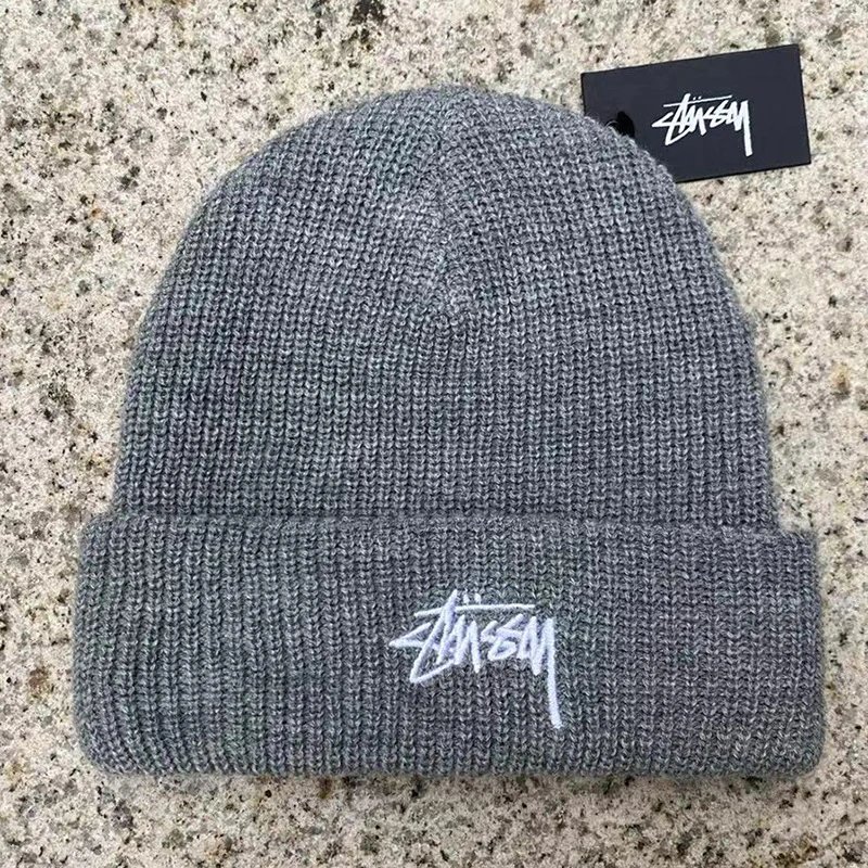 Stussy Classic Black Embroidered Logo Beanie