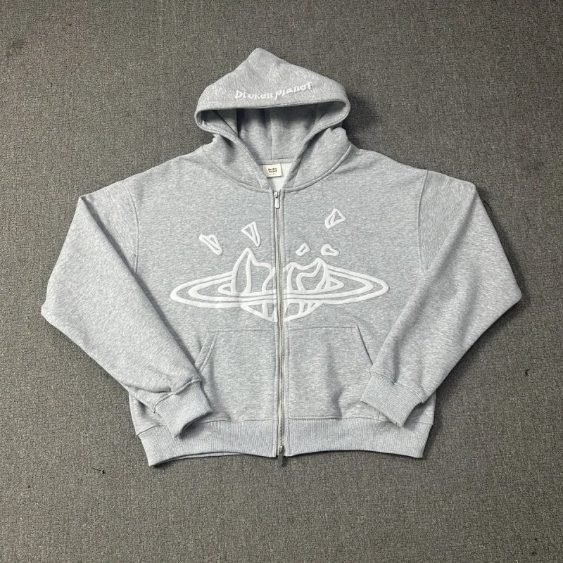 Broken Planet Foam Print Cardigan Hoodie photo 3