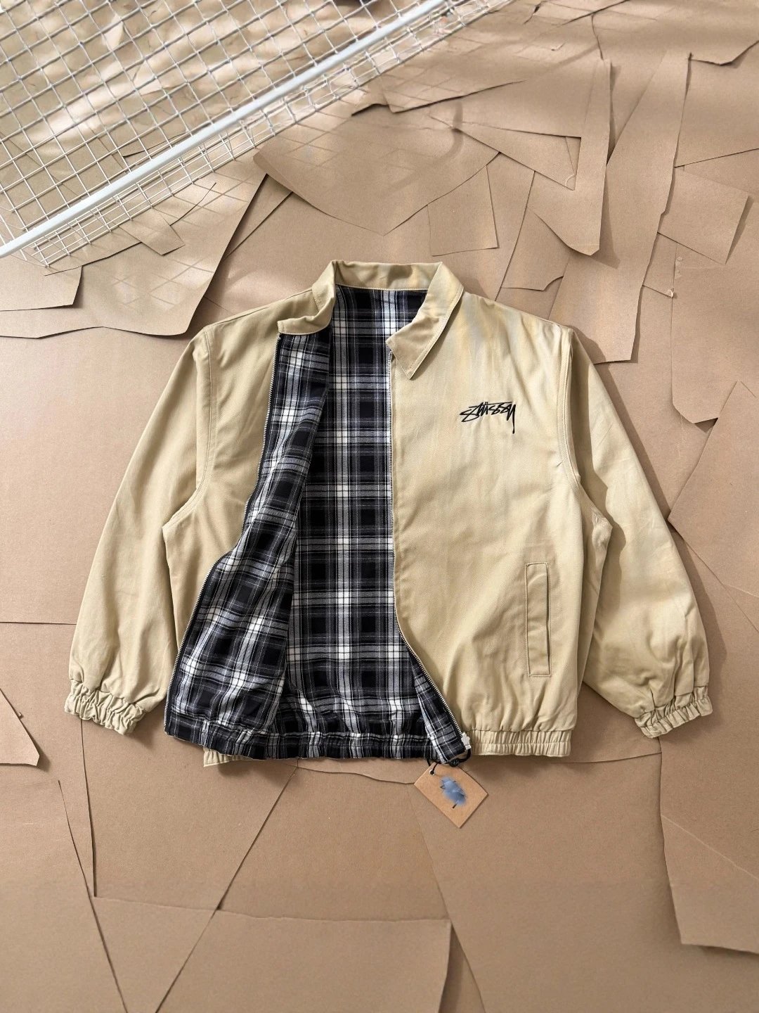 Stussy Coach Jacket Beige Streetwear