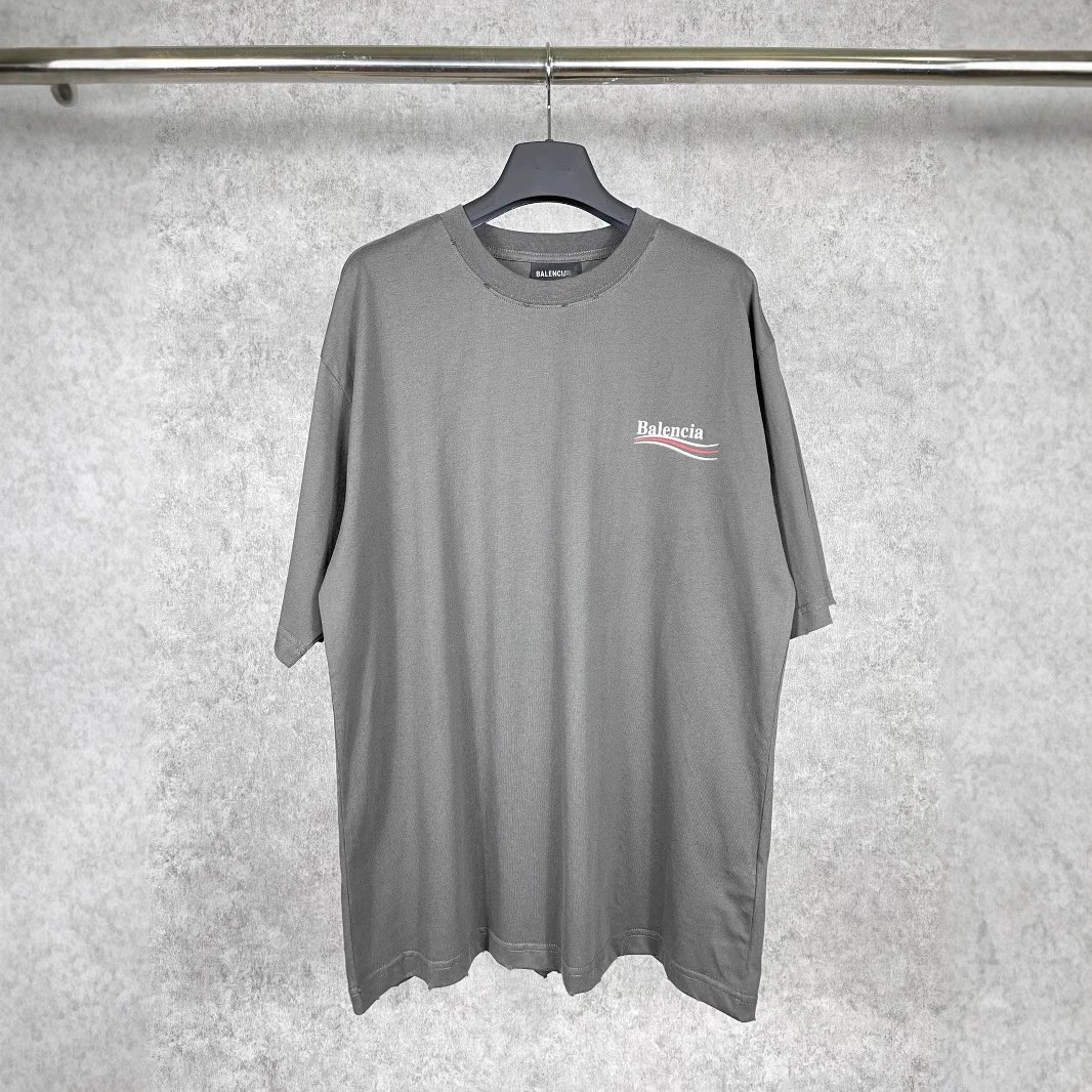 Wave Print Distressed Short-Sleeve Shirt photo 3