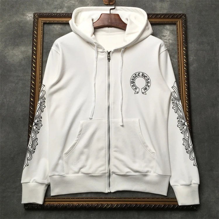 Chrome Hearts Black Embroidered Hooded Zip-Up Sweatshirt