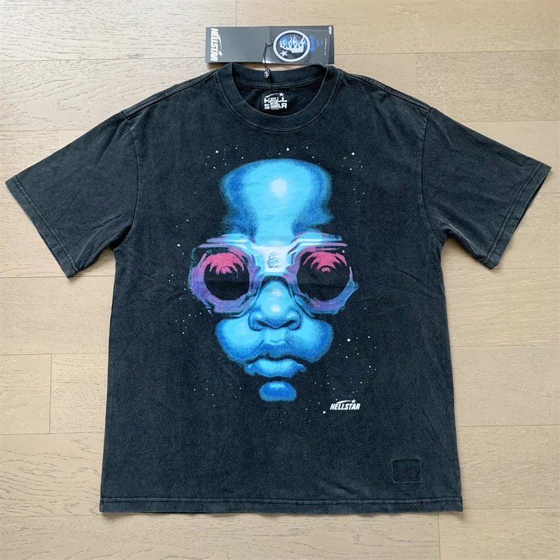 Hellstar 08 Black Graffiti Streetwear T-Shirt