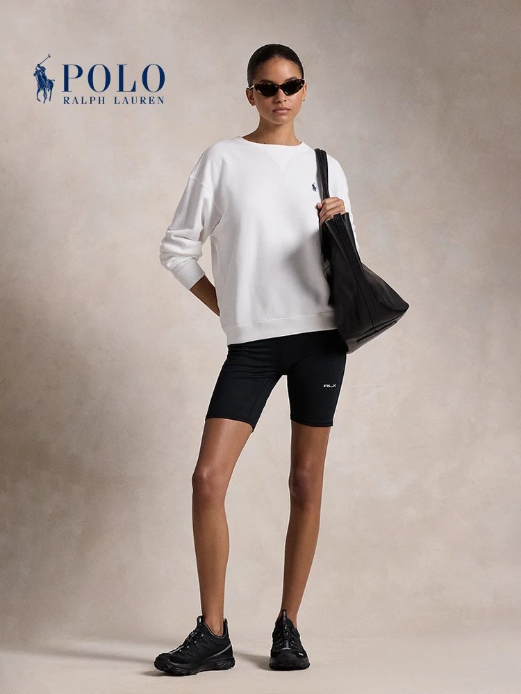 Polo Ralph Lauren White Classic Crewneck Sweatshirt
