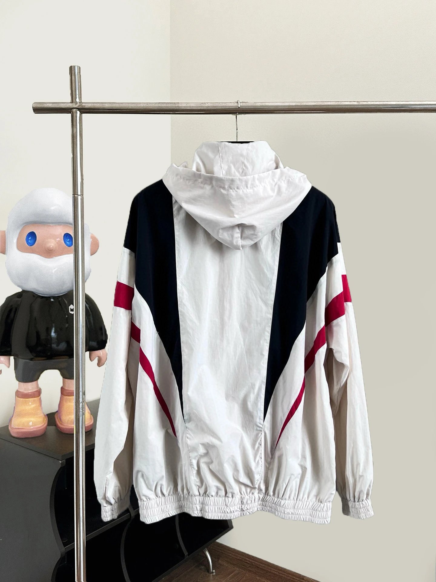 Balenciaga Windbreaker Black White Red Sporty Jacket