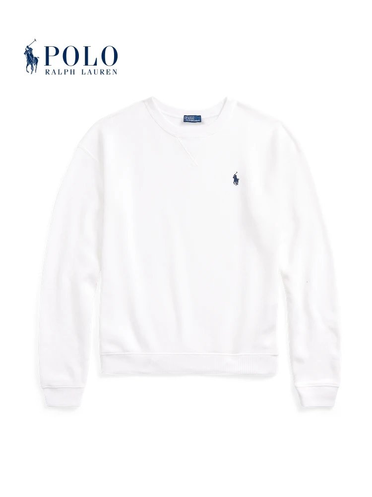Polo Ralph Lauren White Classic Crewneck Sweatshirt