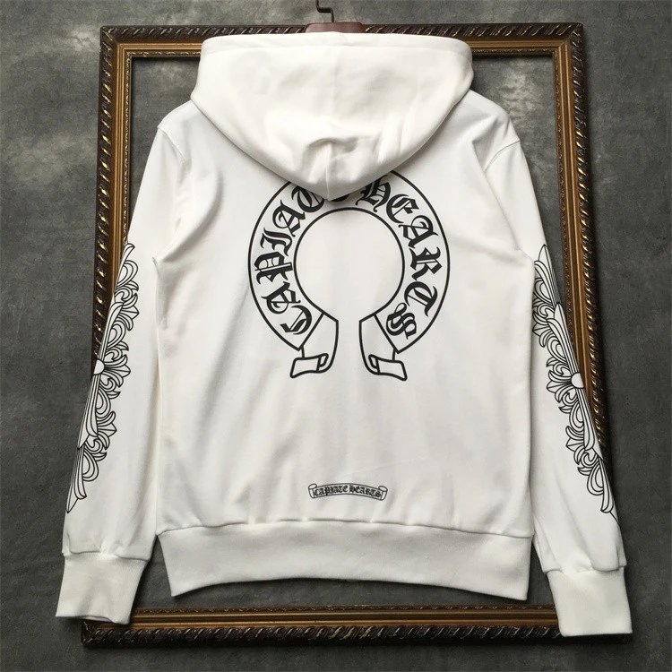 Chrome Hearts Black Embroidered Hooded Zip-Up Sweatshirt